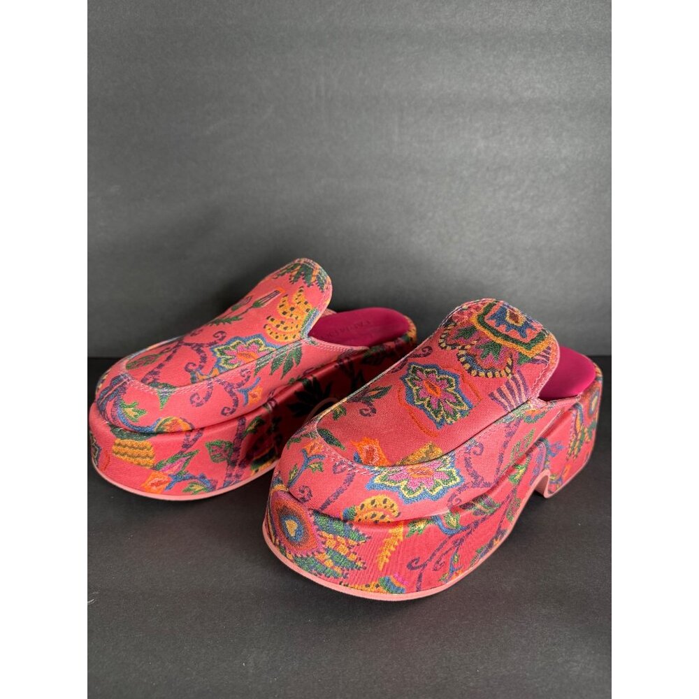 FARM Rio Pink Sunset Tapestry Platform Mule EU 36 US 6 - Picture 4 of 9